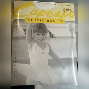 Capezio Studio Basics White Kids Ballet Tights, Child Size 8-12, 1825C